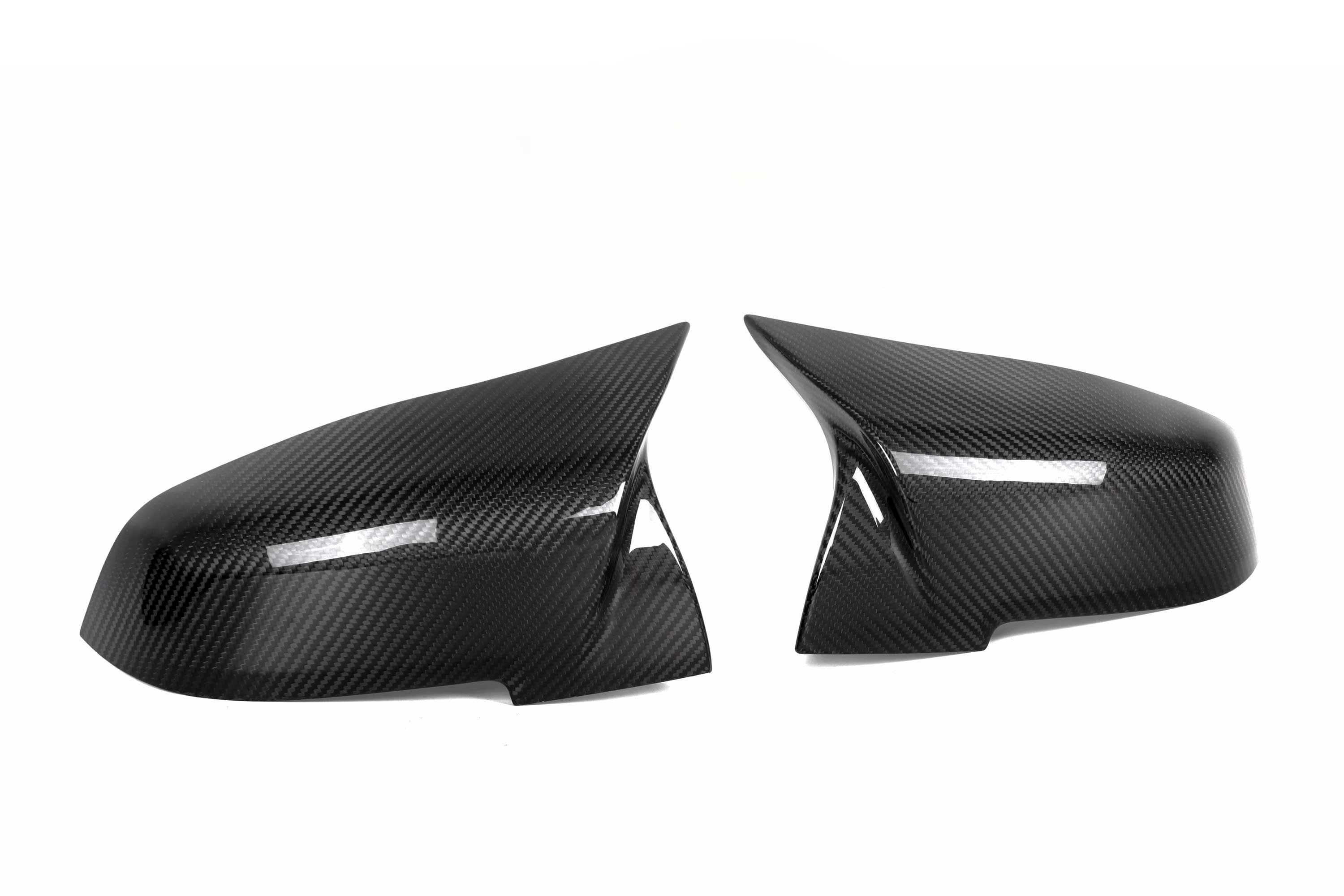V Style Pre-Preg Carbon Fibre Replacement Mirror Covers for BMW 3 Series F30 F31 F34 F35 13-19