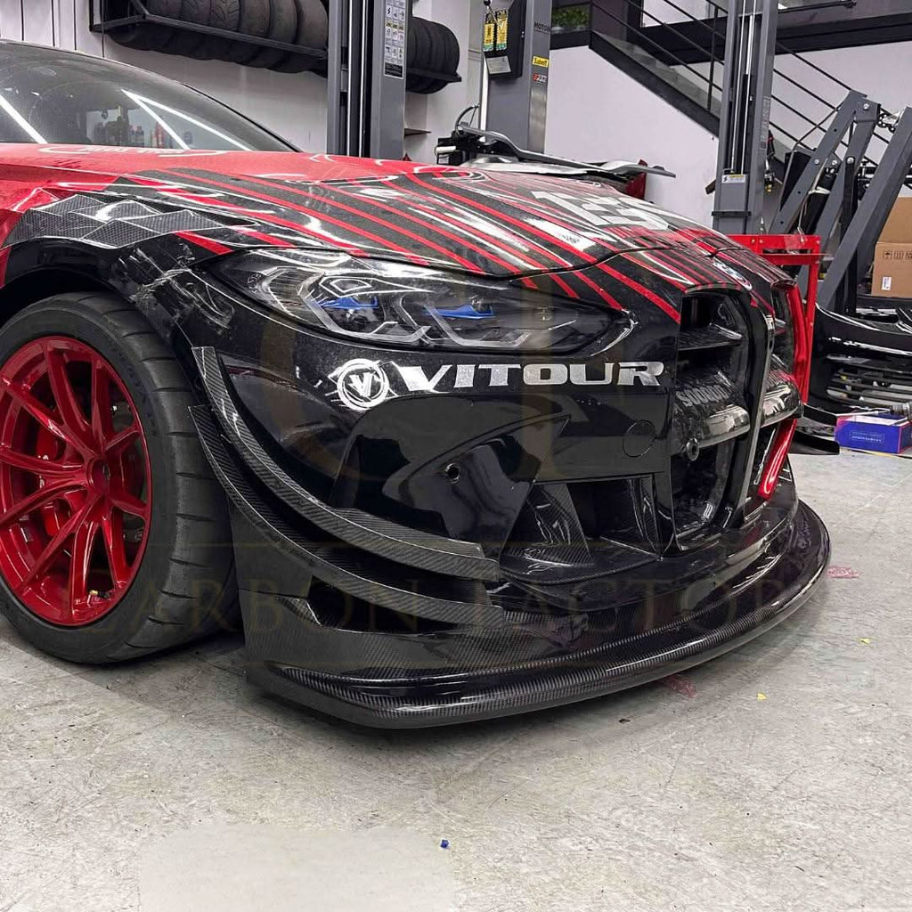 GT4 Style Pre-Preg Carbon Fibre Front Splitter for BMW G80 G81 M3 G82 G83 M4 21-Present