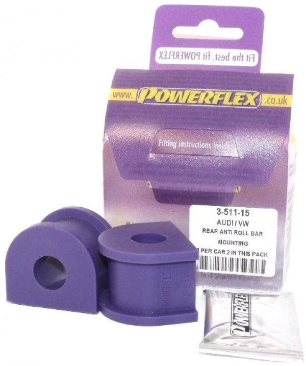 POWERFLEX - VW BEETLE & CABRIO 4MOTION (1998-2011) REAR ANTI ROLL BAR MOUNT 15MM