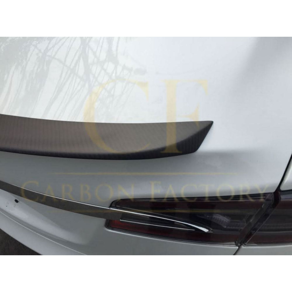 Performance Style Matt Carbon Fibre Boot Spoiler for Tesla Model S 13-Present