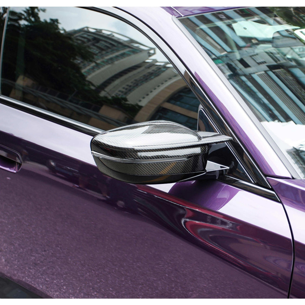 CF Style Pre-Preg Carbon Fibre Replacement Mirror Covers for BMW G30 G31 5 Series LHD 15-22