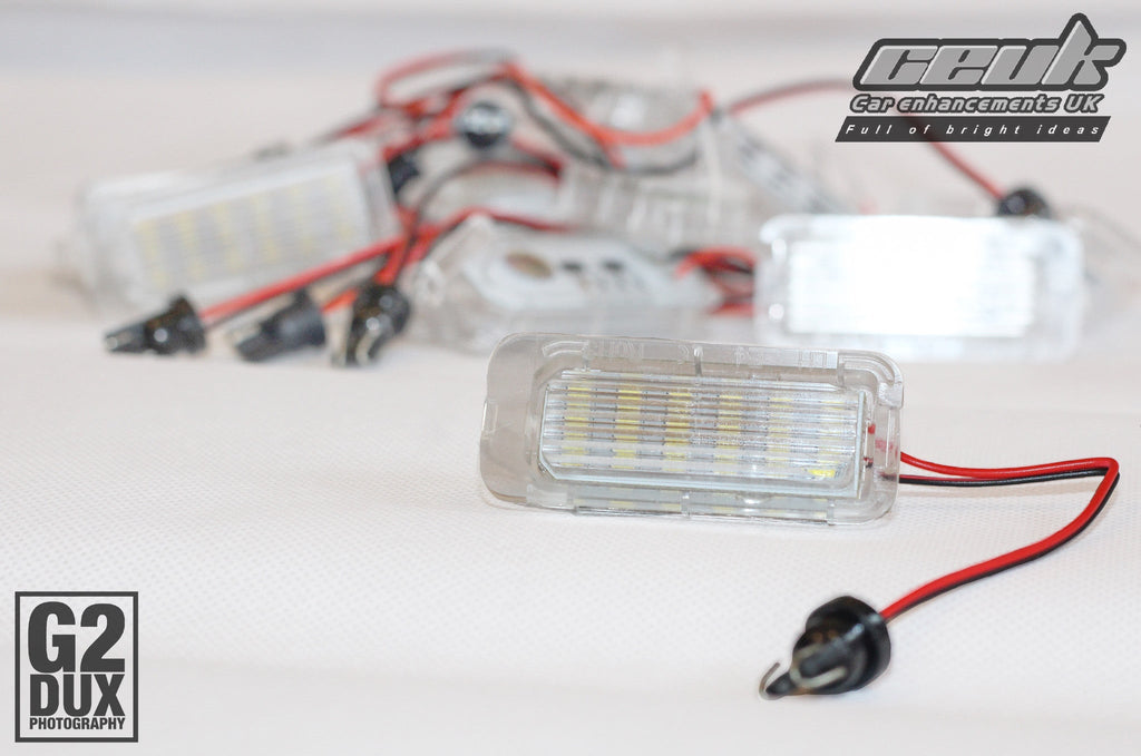 BriteVue Full LED Number Plate Light Units (Pair) – Sealed SMD Replacement (T10 | W5W) - Ford Fiesta MK7 / MK7.5 (2008-2017)
